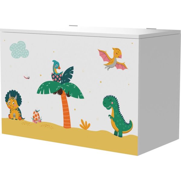 In And Outdoormatch Milo - Scatola Per Giocattoli - 40 X 60 X 30 Cm - Motivo Dinosauro - Per Bambini - Per Bambine-image