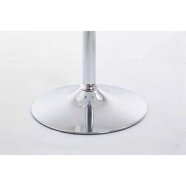 In And Outdoormatch Tavolo Bar Rotondo Tatyana - Tavolo Bar Per Interni Ed Esterni - Metallo - Tavolo Per Feste - Bianco - 60X60X108Cm-image