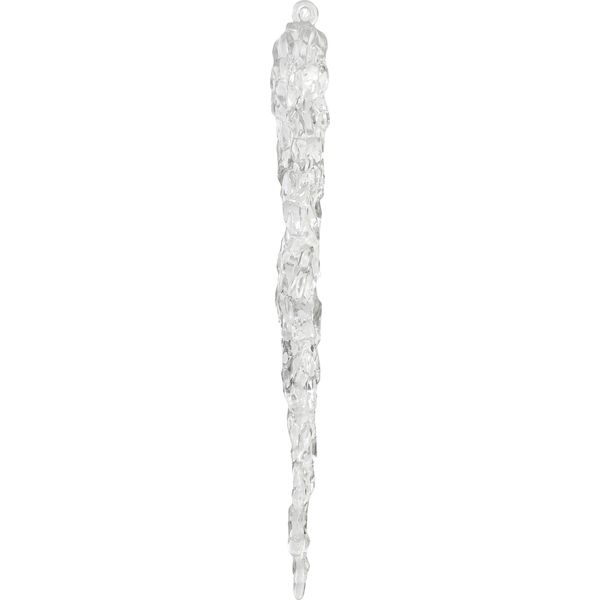 Decorazione Albero Di Natale Figura Ghiacciolo 28,5 Cm Plastica Chiara Trasparente-image