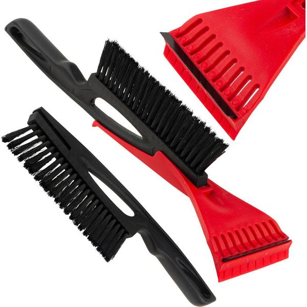Raschietto Per Finestre Raschietto Per Finestre Con Spazzola Antigelo Raschietto 2In1 Raschietto Per Ghiaccio Raschietto Per Ghiaccio Spazzatrice-image