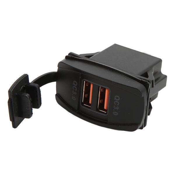Interruttore Usb A Bilanciere, Caricatore Usb Da Auto In Stile Bilanciere, Caricatore Usb In Stile Interruttore A Bilanciere, Caricatore Usb Doppio, Presa Di Carica Rapida, Caricatore Usb Doppio Da Auto A Bilanciere-image