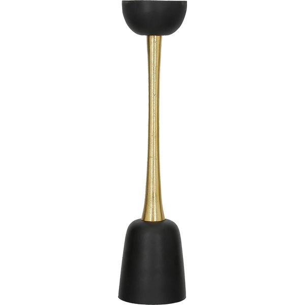 Gilde Kerzenleuchter, "Dora"", Aluminium, Schwarz, Ve 1, L. 10,5 Cm, B. 10 Cm, H. 53 Cm 69813"-image