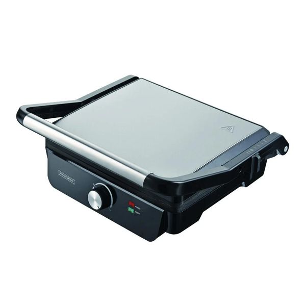 Royalty Line Panini & Contact Grill - 2000W - Apertura 180° - Rivestimento Antiaderente - Nero-image