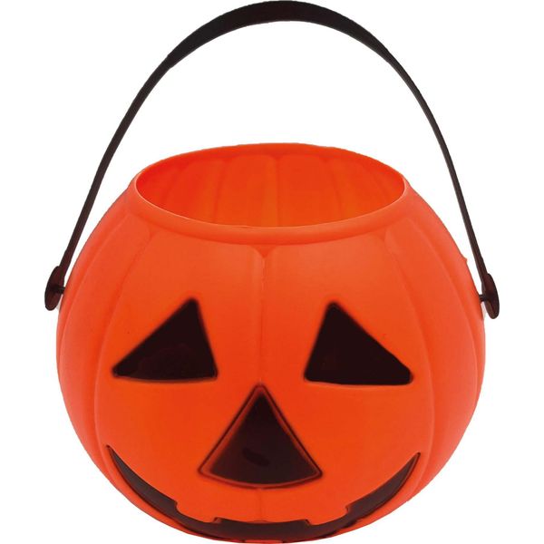 Secchiello Per Zucca Di Halloween, Accessorio Di Decorazione Per Feste, Faccia Di Zucca, Colore: Arancione-image