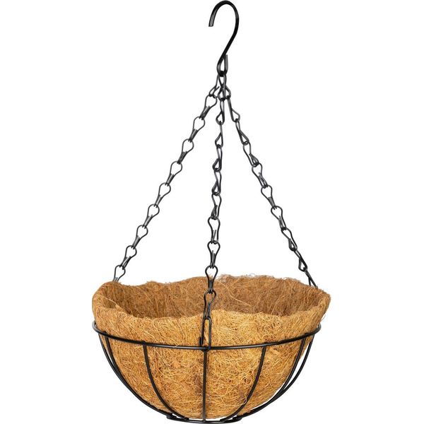 Gancio Strend Pro, Porta Vaso, Acciaio/Cocco, Sospeso, Con Catena E Gancio, 20 Cm-image