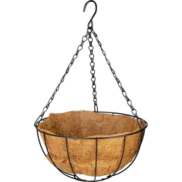 Gancio Strend Pro, Porta Vaso, Acciaio/Cocco, Sospeso, Con Catena E Gancio, 25 Cm-image