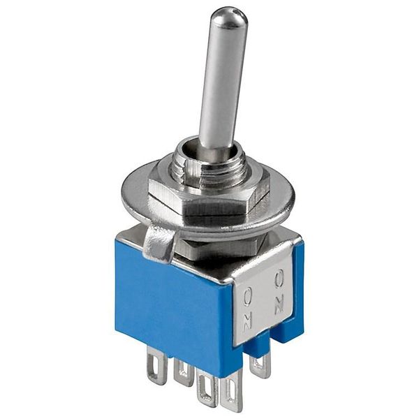 Goobay 10015 Interruttore A Levetta Subminiatura - 2X Um, 6 Pin, Custodia Blu-image