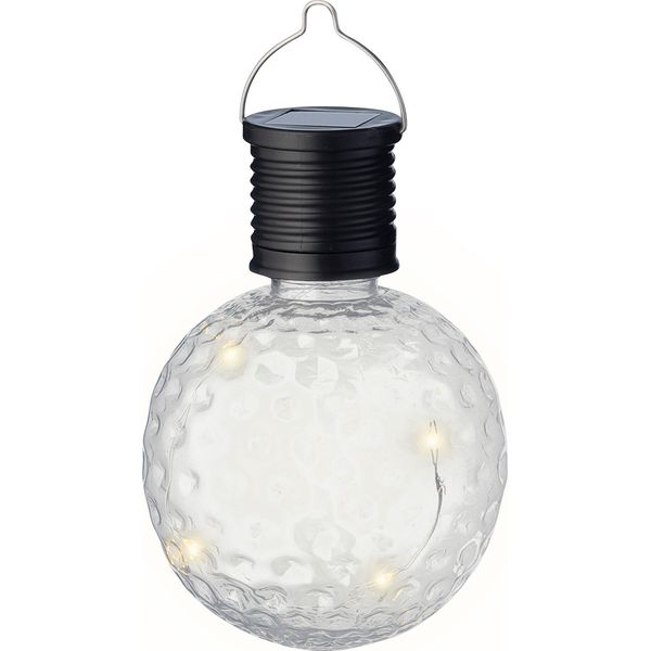 Luce Solare Da Giardino Lampadina Led A Globo 8X11Cm Plastica Bianco Caldo-image