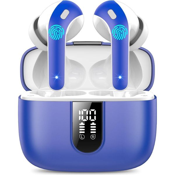 Bluetooth 5.3 Senza Fili Con Bassi Profondi 50H, 2024 Nuovi Auricolari A Cancellazione Di Rumore Con 4 Microfoni Enc, IPX7 Impermeabile USB-C-image
