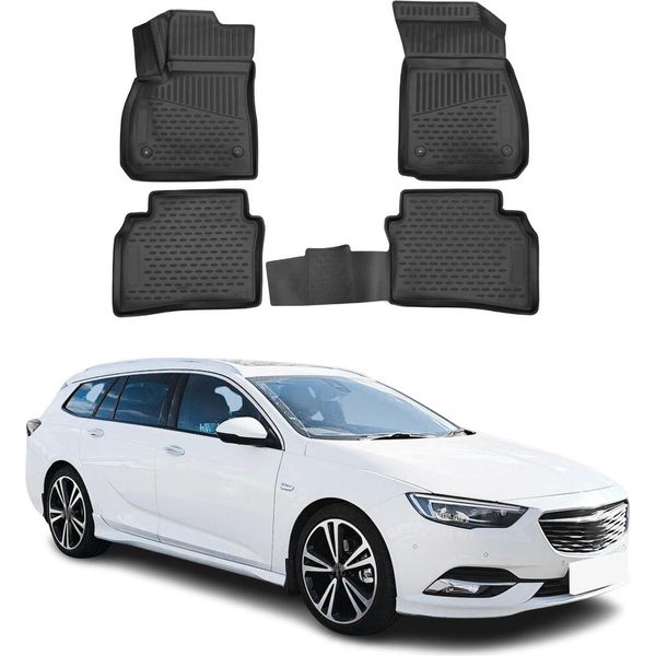 2017-2022 Opel Insignia B Tourer Tappetini Tpe Nero 4 Pz-image