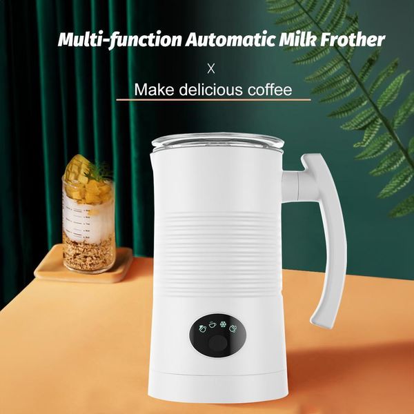 Montalatte 4 In 1 Schiumatore Caldo/Freddo 400W Acciaio Inox Interno Antiaderente 11.84Oz/350Ml Montalatte Elettrico Automatico E Vapore Per Caffè Latte Caldo-image