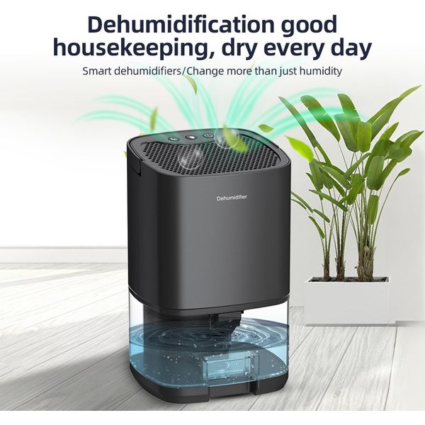 Deumidificatore Per Casa 34 Oz Serbatoio D'acqua Deumidificatori Portatili Di Piccole Dimensioni Per Camera Da Letto, Bagno E Cantina Silenziosi Con Spegnimento Automatico 7 Colori Rgb Led Light-image