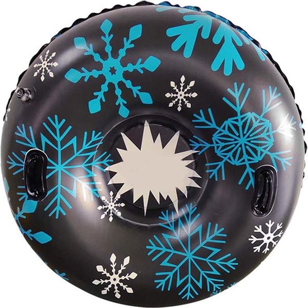 Anello Da Sci In Pvc, Anello Gonfiabile Da Slittino, Gioco Invernale Scivolante Per Bambini, Nero-image