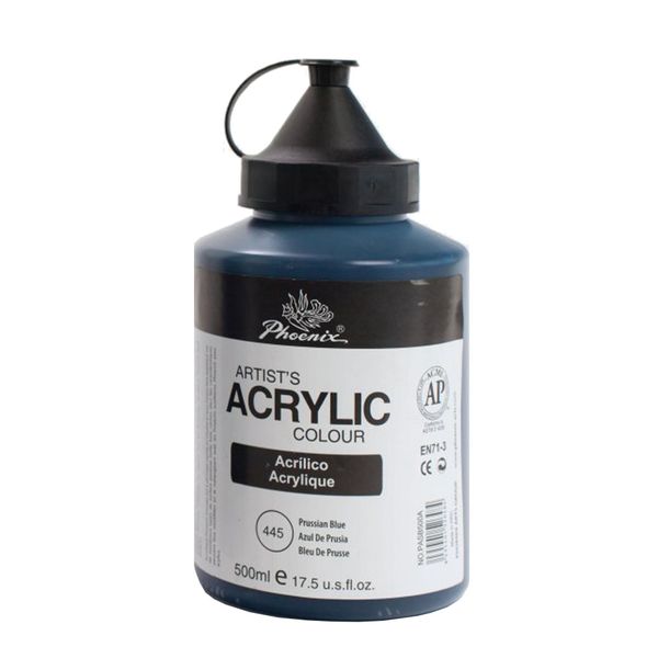 Phoenix Vernice Acrilica, 500 Ml, Blu Di Prussia-image