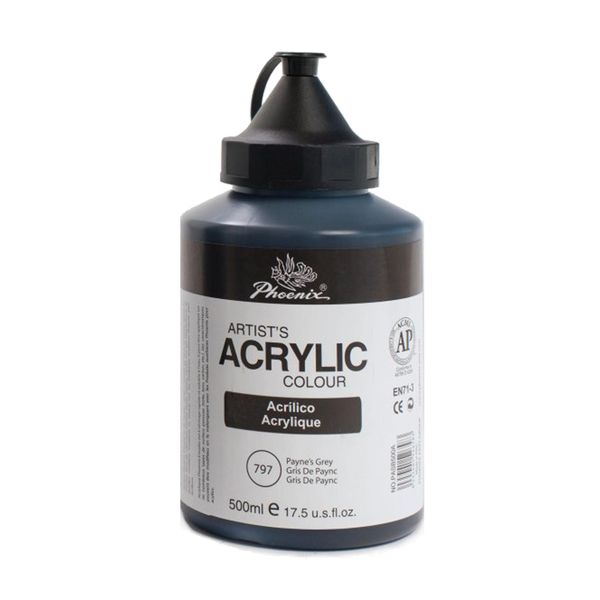 Phoenix Acrylfarbe, 500 Ml, Grigio Di Payne-image