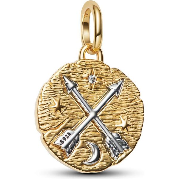 Pandora Me Medaglione Charm Frecce Incrociate Placcato Oro 14K 764081C01-image