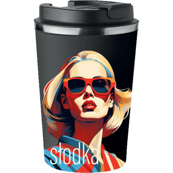 Tazza Termica Premium Con Stampa Sweet Woman, Caffè, 350Ml, 0,35L, KT_040-image