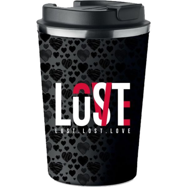Tazza Termica Premium Valentine's Day Lust Lost Love Cuori Neri KT_189-image