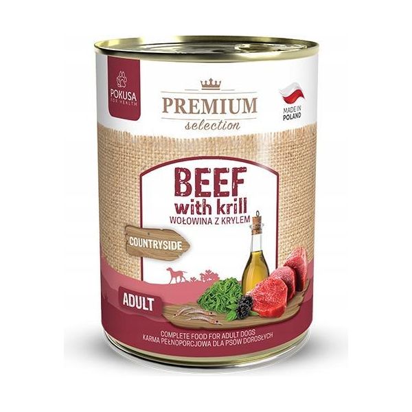 Pokusa - Manzo Con Krill - 400G - Alimento Umido Per Cani-image