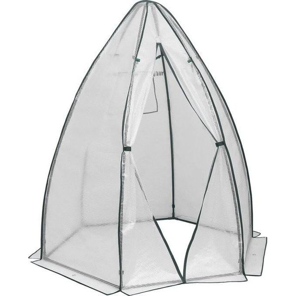 Serra Kamyra® Per Esterni - Serra Da Giardino, Serra, Propagatore - Pe&Acciaio - 140 X 140 X 180 Cm - Bianco-image