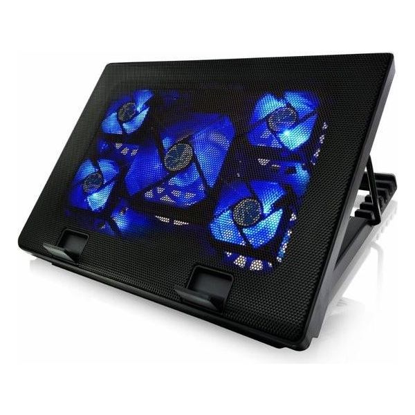 Raffreddatore Per Laptop - Raffreddamento Per Laptop - Ergonomico - Silenzioso - 5 Ventole - Regolabile - Nero-image