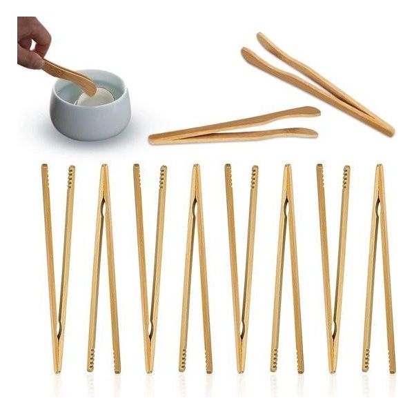 Set Di Pinze Per Barbecue In Bambù - Cucina E Barbecue - 10 Pezzi - Bambù-image