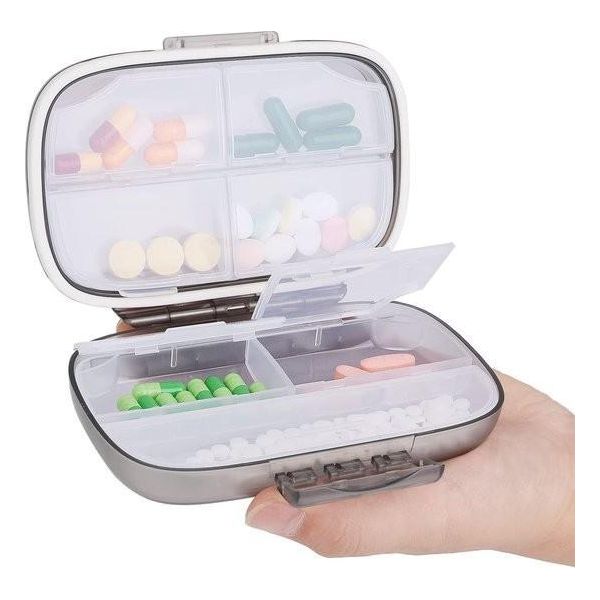 Organizzatore Di Pillole Da Viaggio, Dispensatore Di Pillole Ermetico, Contenitore Di Pillole Vitaminiche Portatile E Impermeabile Con 7 Scomparti Per Vari Farmaci, Borsa Da Casa E Da Viaggio, Farmaci Giornalieri-image