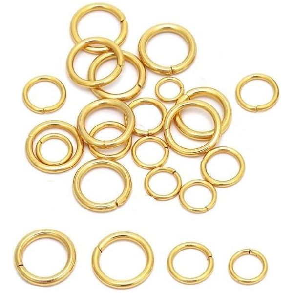 Moschettone Rotondo - Portachiavi E Borse - 24 Pezzi - Oro - Lega Di Zinco-image