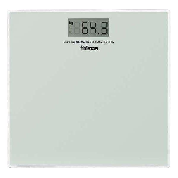 Tristar | Bilancia Da Bagno | WG-2419 | Peso Massimo (Capacità Di Carico) 150 Kg | Precisione 100 G | Bianco-image