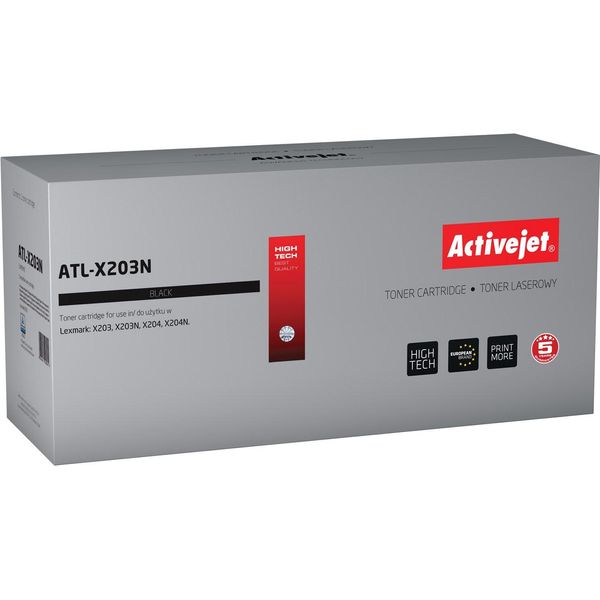 Activejet ATL-X203N Toner (Replacement For Lexmark X203A21G; Supreme; 2500 Pages; Black)-image