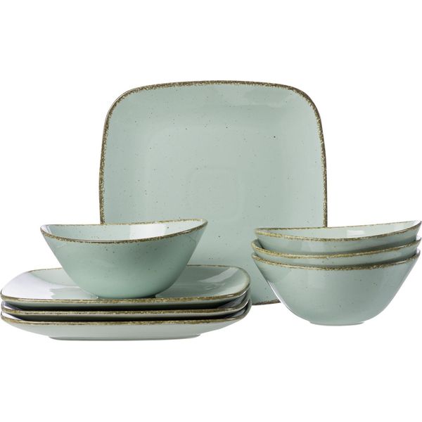 Ritzenhoff & Breker Casa Tafelservice 8-Tlg., Geschirrset, Service, Quadratisch / Rund, Porzellan, Blau, 83187-image