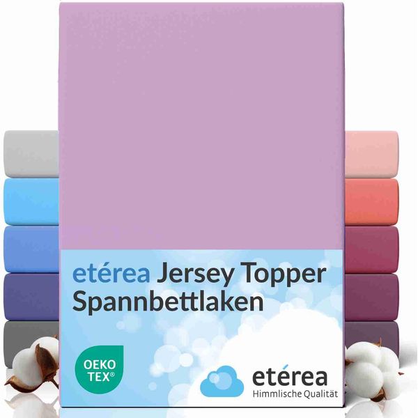 EtéRea Comfort Jersey Topper Lenzuolo Teso Lilla 180X200 - 200X200 Cm-image