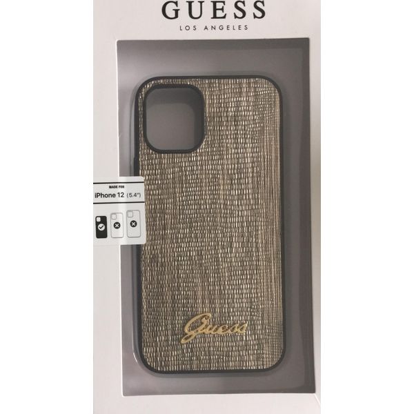 Guess Custodia Rigida Cover Lizard Per Apple Iphone 12 Mini 5.4" Oro"-image
