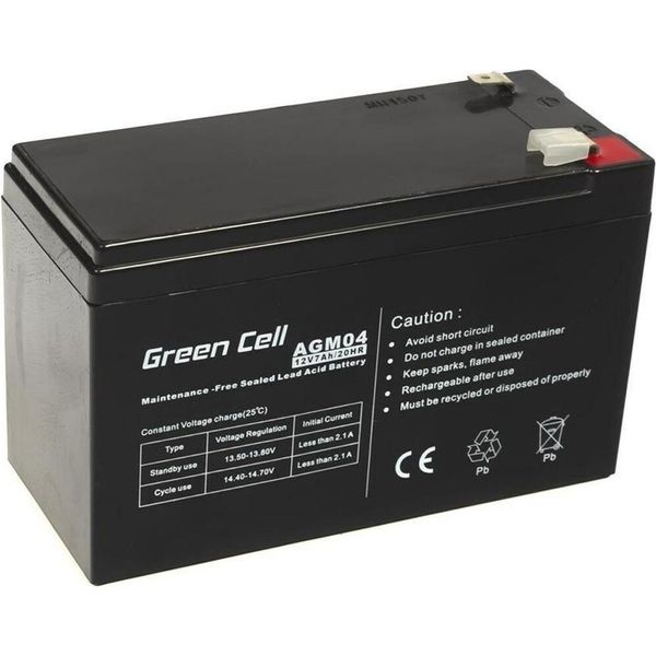 Green Cell AGM04 Ups Battery Sealed Lead Acid (Vrla) 12 V 7 Ah-image