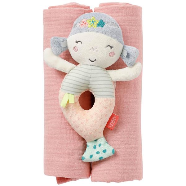 Sonaglio Baby Fehn E 2 Pezzi Di Pannolini Sirena In Mussola, Childernofthesea Mp-image