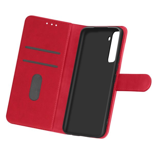 Flip Cover Portafoglio, Custodia In Ecopelle Per Samsung Galaxy S21 - Rosso-image