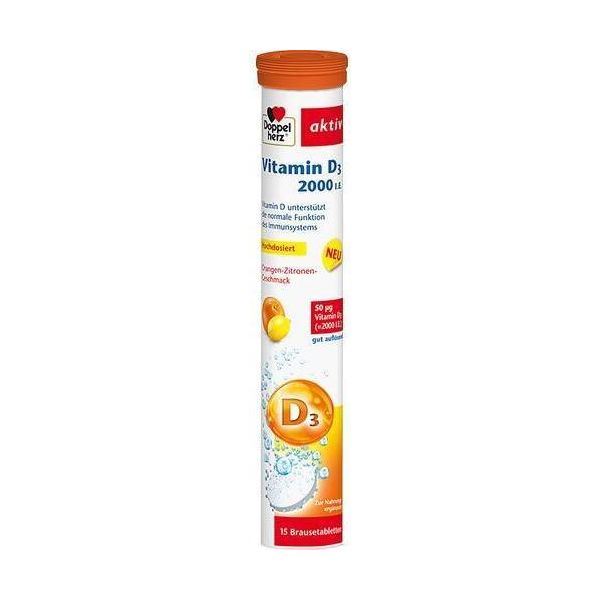 Double Heart Vitamina D3 2000 U.I. Compresse Effervescenti 15 Capsule-image