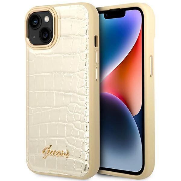 Guess Guhcp14Mhgcrhd Iphone 14 Plus/ 15 Plus 6.7 ZłOty/Gold Hardcase Croco Collection-image