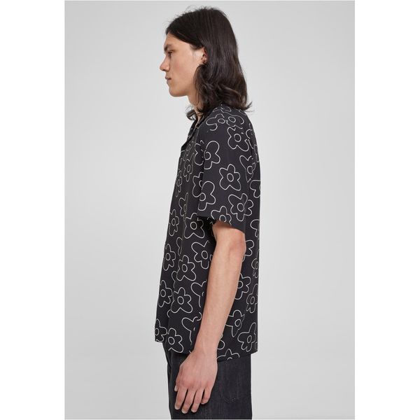 Urban Classics Uomo Viscosa Aop Resort Shirt Blackflower - L-image