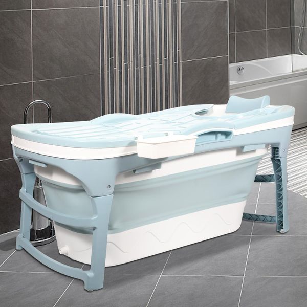 Swanew 118Cm Vasche Da Bagno Pieghevoli Vasche Da Bagno Mobili Per Adulti Vasche Da Bagno Per Bambini Vasca Da Bagno Pieghevole Indipendente Vasca Da Doccia Portatile Vasca Da Bagno-image