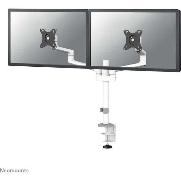 Neomounts DS60-425WH2 Neomounts Monitor-Halterung Weiß FüR 2 Monitore, Tischklemme-image