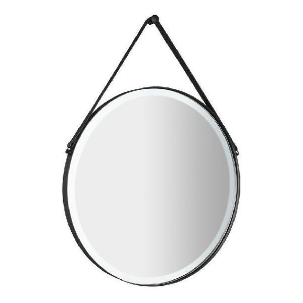 Sapho Mirrors - Specchio Orbiter Con Illuminazione Led, Diametro 600 Mm, Nero Opaco ORL060-image