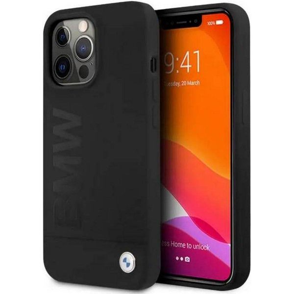 Etui Bmw Bmhcp13Lslblbk Iphone 13 Pro / 13 6,1 Czarny / Nero Custodia Rigida In Silicone Firma Logo-image