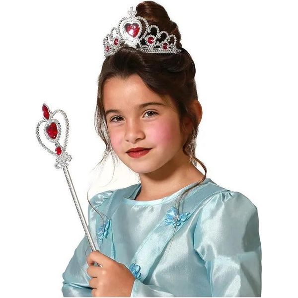Atosa Tiara Principessa Con Bacchetta Magica Blu Blu Taglia Unica-image