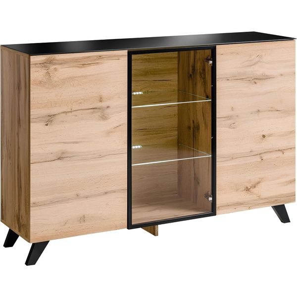 Cassettiera In Legno Design Moderno Credenza Soggiorno Arredamento Nuovo-image