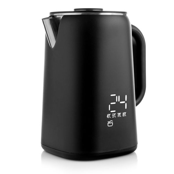 Lehmann Bollitore Elettrico 1,7L, Regolazione Della Temperatura 45-100 °C, Mantenimento In Caldo, Senza Bpa, Nero Opaco-image