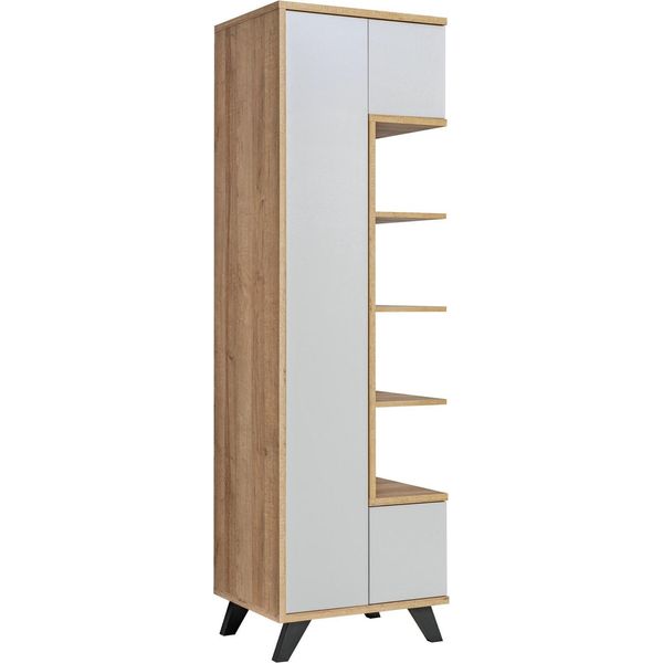 Libreria Bianca Soggiorno Libreria Mobili Scaffale Legno Design-image