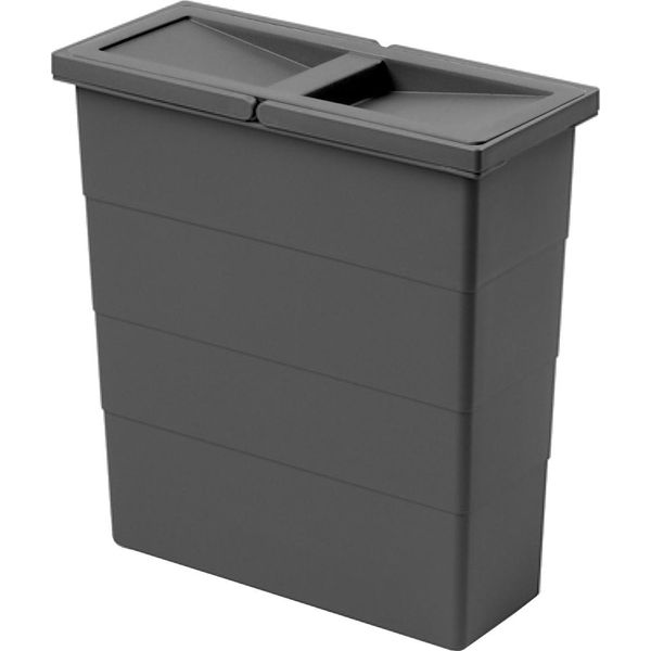 Cestino Interno Hailo 1134669 Con Coperchio Grigio Scuro 320 X 141 X 350 Mm 2 Maniglie-image
