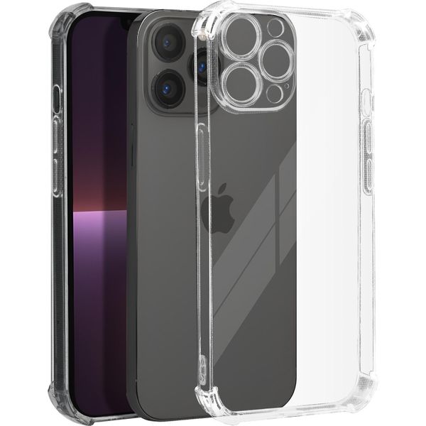 Avizar, Custodia Bumper Per Apple Iphone 13 Pro Max Con Angoli Antiurto, Trasparente-image