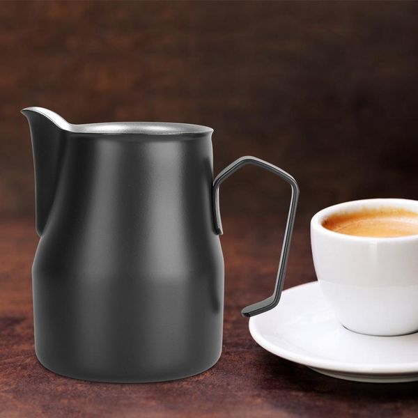 500Ml In Acciaio Inox Latte Schiuma Tazza Brocca Caffè Brocca Latte Art Per Il Negozio Di Caffè (Nero)-image